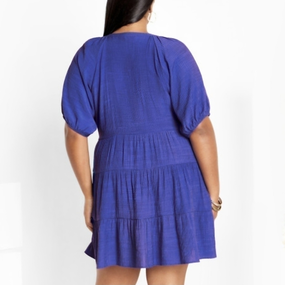 CITY CHIC Plus Size Kara Dress Marine Blue - Picture 6 of 6